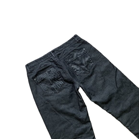 Prana Boyfriend Fit Jeans Mid-Rise Straight Flannel Lined Charcoal Black Denim - Picture 7 of 10